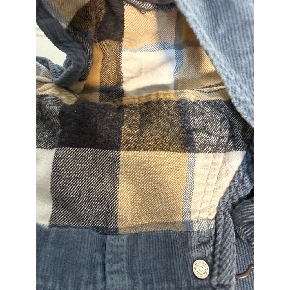 OshKosh B'gosh Overalls Kids 18M Blue Flannel Lined Corduroy Vestbak OSH11771